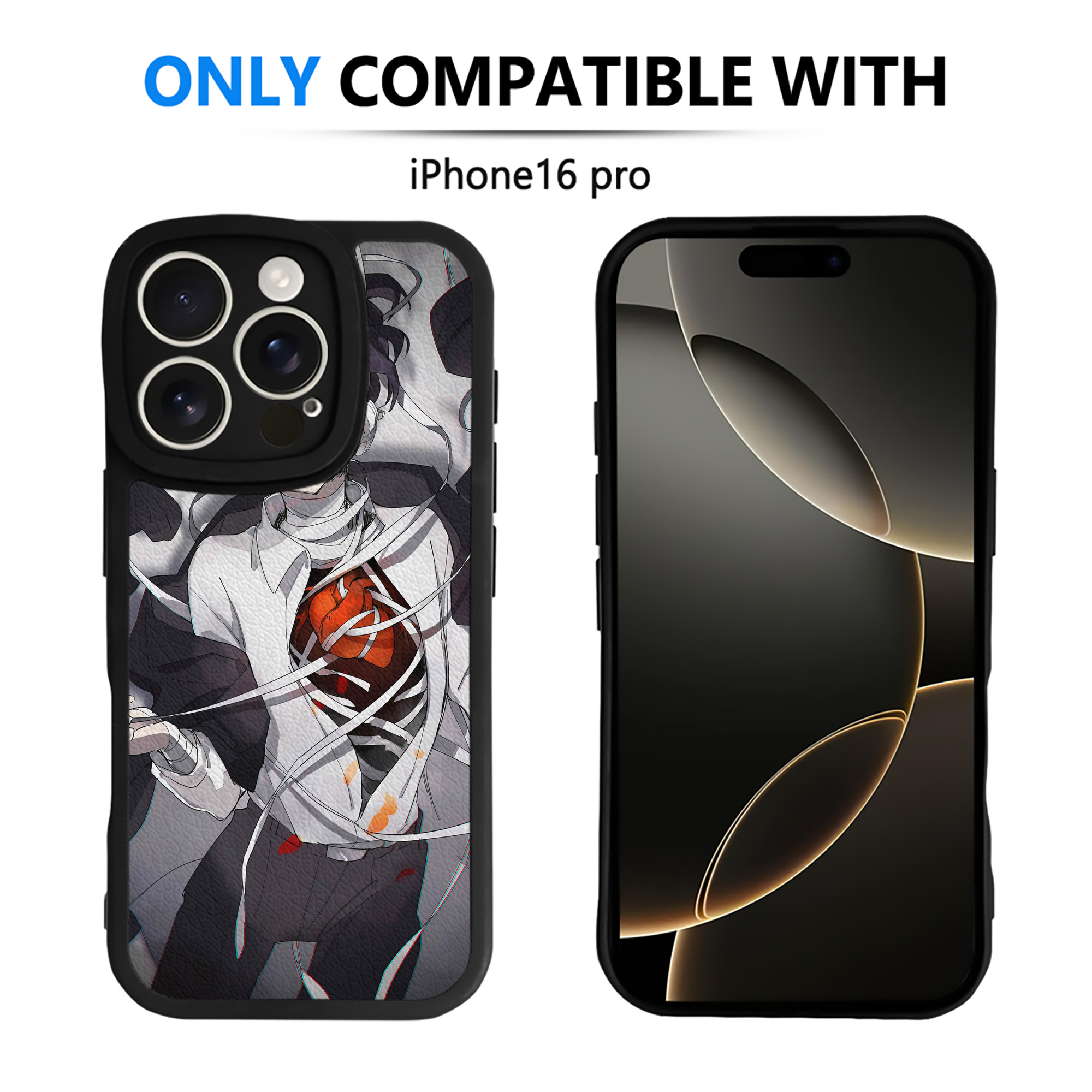 （画像用） 文豪ストレイドッグス Bungo Stray Dogs 【iPhone 16シリーズ対応】シリコンスマホケース（レザー調） 材質：シリコン